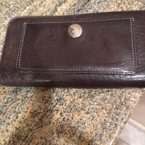 Coach Chelsea Pebble Accordion Zip Around Wallet